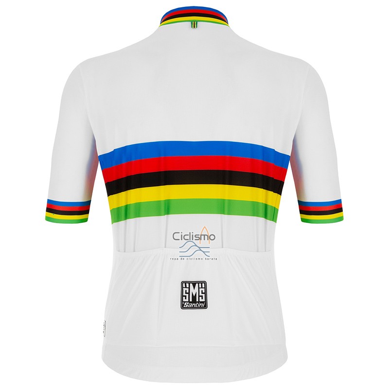 Uci Mondo Campione Ropa Ciclismo Culotte Corto 2023 Hombre Mangas Cortas Rainbow